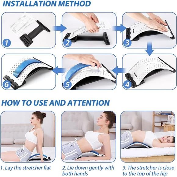 Back Stretcher for Pain Relief, Multi-Level Back Cracker Lower Back Pain Relief - Picture 6 of 7